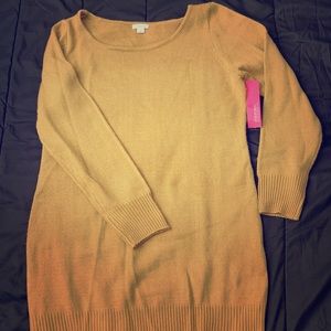 Tan sweater dress
